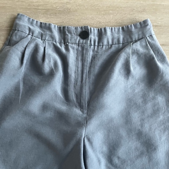 Zara Women's Dress Pants Size Large Gray High-Waisted Trouser Pleated SZ L - Picture 2 of 8